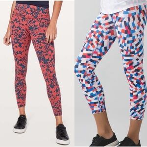 **BUNDLE**LULULEMON Wunder Under Legging 25” Sz 6 + Wunder Under Crop 21” Size 6